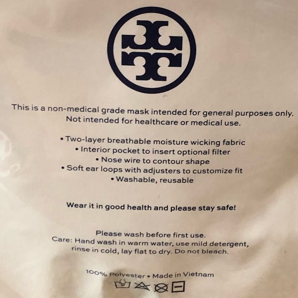 🆕 Tory Burch Face Mask ( 💯% authentic ) - Picture 6 of 8